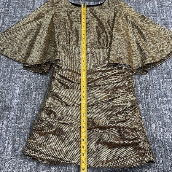 Shona Joy Metallic Gold Mini Dress - Picture 4 of 10